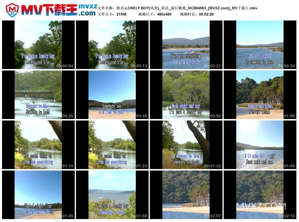 佚名-LONELY BOY(风景)_英语_流行歌曲_MC804563